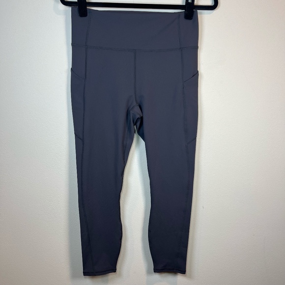 Fabletics Pants - Fabletics Women's Oasis PureLuxe 7/8 Leggings Pant Pewter Gray Pockets NEW Large